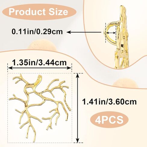 4pcs Branch Shape Blanks for Jewelry Making, Brass Pendant Bezel Jewelry Blanks, Pendant Claw Trays Accessories for Making Necklace Bracelet Earrings Keychain- Silver in Kuwait