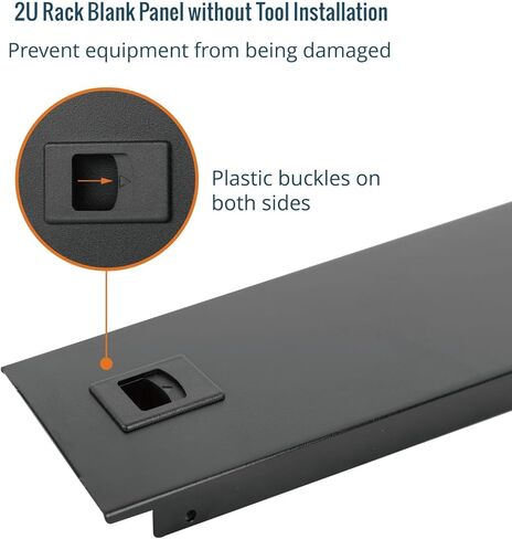 1U Blank Panel, Plastic Rack Blank Panel, Rack Mount Plate for 19 in Server Rack Enclosure or Network Cabinet, Toolless Mounting, Black(10 Pack) in Kuwait