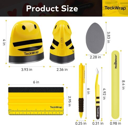 TECKWRAP Mini Heat Press Small Iron Portable Handy Heat Press Machine for T Shirts, Hats, Shoes, Bags, Cap, and Small Vinyl Projects (Yellow Bee) in Saudi Arabia