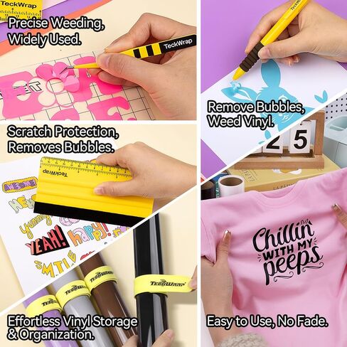 TECKWRAP Mini Heat Press Small Iron Portable Handy Heat Press Machine for T Shirts, Hats, Shoes, Bags, Cap, and Small Vinyl Projects (Yellow Bee) in Saudi Arabia