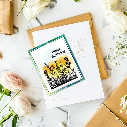 Globleland Plant and Flower Silhouettes Clear Stamps للبطاقات التي تصنع الفراشة و Dragonfly Clear Stamp Seals طوابع شفافة لألبوم DIY Scrapbooking Abrum Journal Home Decoration in Saudi Arabia