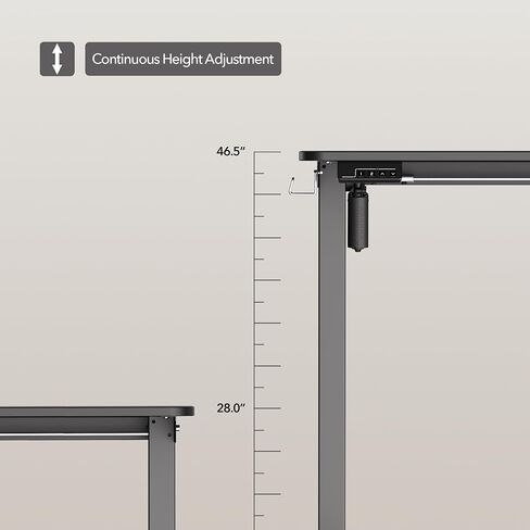 Electric Standing Desk Adjustable Height, 32x20 Inches Sit Stand up Desktop for Home Office, Ergonomic Rising Computer Table with Memory Preset, Black in Saudi Arabia