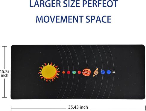 Large Gaming Mouse Pad for Desk Cover,35.43 X 15.75 Inches Large Black Computer Desk Pad Mat for Keyboard and Mouse,3mm Thick Non-Slip Base Planet Space Mousepad for Desk Accessories in Saudi Arabia