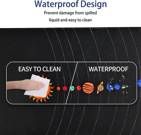 Large Gaming Mouse Pad for Desk Cover,35.43 X 15.75 Inches Large Black Computer Desk Pad Mat for Keyboard and Mouse,3mm Thick Non-Slip Base Planet Space Mousepad for Desk Accessories in Saudi Arabia