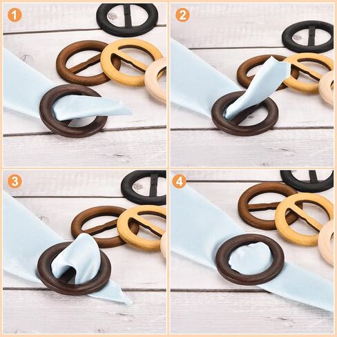 uxcell 4 pcs t-shirt مقاطع ، 75 ملم خشب الخشب حلقة مقطع الدائرة الدائرة مقطع مشبك ملابس الأزياء الزاوية الزاوية المعقدة لزخرفة ملابس الحرير للسيدات ، الخشب in Kuwait