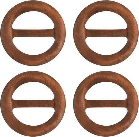 uxcell 4 pcs t-shirt مقاطع ، 75 ملم خشب الخشب حلقة مقطع الدائرة الدائرة مقطع مشبك ملابس الأزياء الزاوية الزاوية المعقدة لزخرفة ملابس الحرير للسيدات ، الخشب in Kuwait