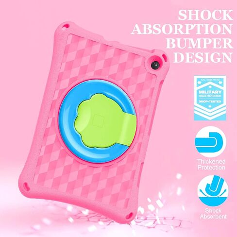 Fire HD 10 Case,Fire HD 10 Plus Tablet Case for Kids (13th/11th Generation, 2023/2021 Release), Rotating 360 Kickstand Lightweight Shockproof Handle Kids Case,(Incompatible with iPad Samsung). Blue in Saudi Arabia