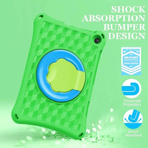 Fire HD 10 Case,Fire HD 10 Plus Tablet Case for Kids (13th/11th Generation, 2023/2021 Release), Rotating 360 Kickstand Lightweight Shockproof Handle Kids Case,(Incompatible with iPad Samsung). Blue in Saudi Arabia