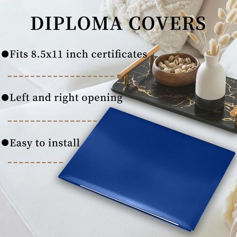 Diploma Cover 8.5"x11" Graduation Certificate Holder Document Holder Smooth Leatherette,Navy Blue-1Pack in Kuwait