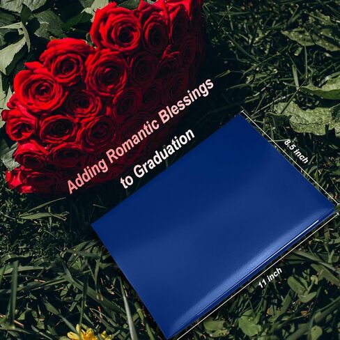 Diploma Cover 8.5"x11" Graduation Certificate Holder Document Holder Smooth Leatherette,Navy Blue-1Pack in Kuwait