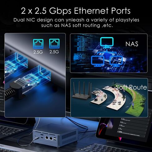 N7P Mini PC, AMD Ryzen 7 7840HS(up to 5.1GHz) 8C/16T, Mini Computer 16GB DDR5 RAM 512GB NVMe PCIE 4.0 SSD, Mini Desktop Computer 4K 60Hz Triple Screen Display WiFi6/BT5.2/Win11 Pro in Saudi Arabia