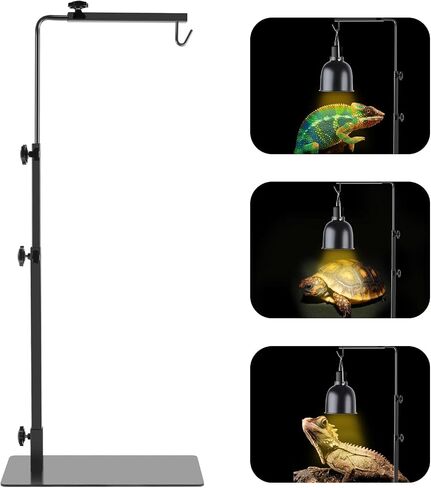 Reptile Lamp Stand, Adjustable 14-32 Inch Heat Lamp Stand, Reptile Light Stand Holder Lamp Hanging Bracket Metal Support for Glass Terrarium in Saudi Arabia