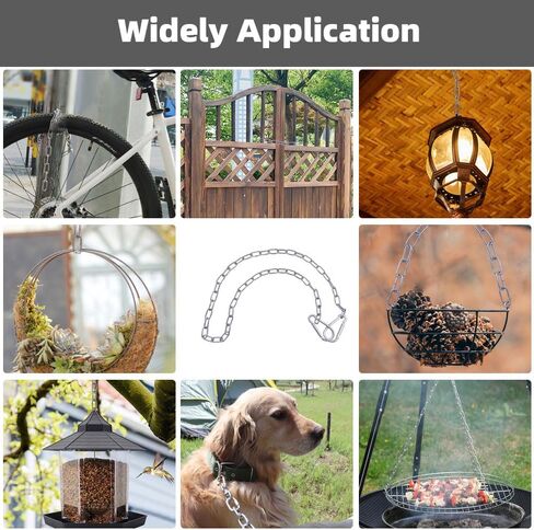 Stainless Steel Gate Chain with Carabiner,Gate Chain Lock,Gate Chain Lock,for Outdoor Fence,Livestock Horse Goat Cows Stall, Pet Cages, Horse Goat Cow Corral Supplies (41inch, 1, pcs) in Saudi Arabia