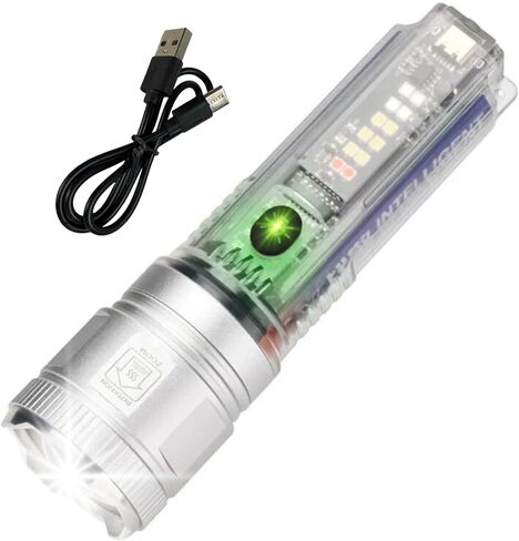 Solar Camping Flashlight, Ideal for Camping Essentials. This Midsize Heavy Duty Survival Gear Flash Light Includes A Black Light/UV Light & More. Essentials for Camping Gear & Hunting Gear in Saudi Arabia
