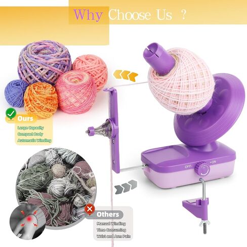 Yarn Winder, Electric Yarn Ball Winder-Large Yarn Winder for Crocheting, Automatic Yarn Spinner for Arthritic Hands-Yarn Cake Winder with Strong Tension Stepless Speed Yarn Roller(Green) in Saudi Arabia