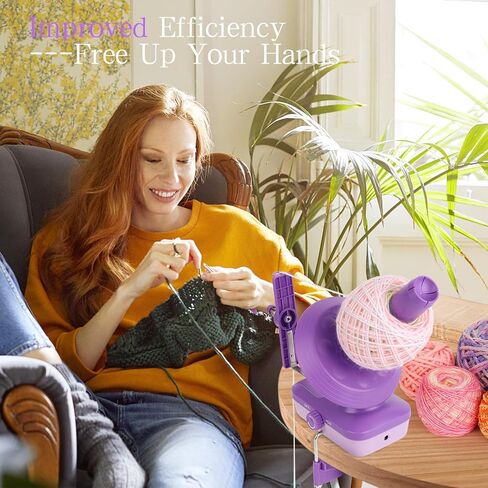Yarn Winder, Electric Yarn Ball Winder-Large Yarn Winder for Crocheting, Automatic Yarn Spinner for Arthritic Hands-Yarn Cake Winder with Strong Tension Stepless Speed Yarn Roller(Green) in Saudi Arabia