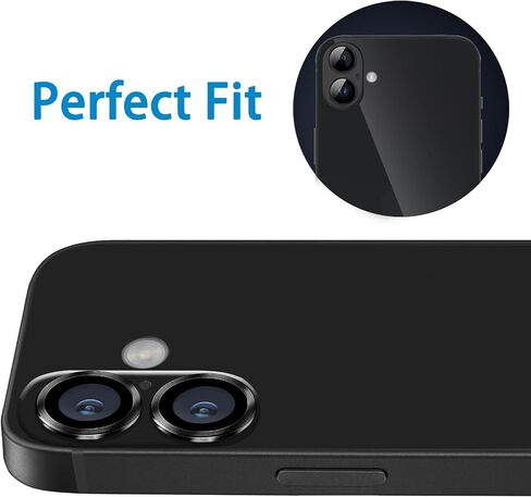 Designed for iPhone 16 and 16 Plus Camera Lens Protector, Bling Glitter Diamond Lens Cover 9H Tempered Glass Camera Cover Anti Scratch Shockproof Screen Protector in Kuwait
