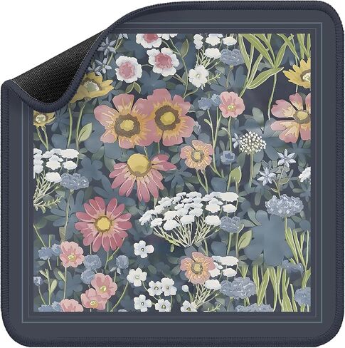 Mahjong Mat for Table - Durable Mahjong Table Cover with Unique Design, Premium Mahjong Accessories, Perfect Mahjong Gifts for Women, Game Mat for Mahjong and Board Game Enthusiasts (Noir Floral) in Kuwait