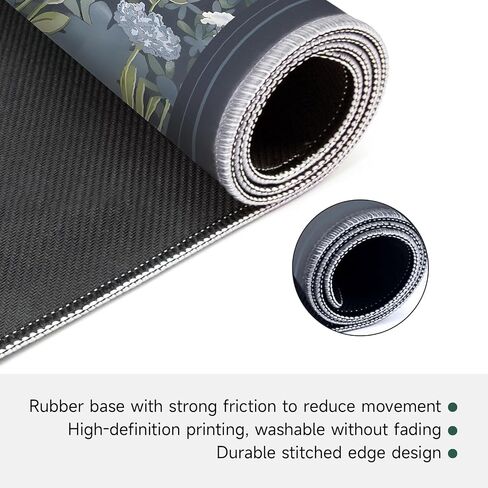 Mahjong Mat for Table - Durable Mahjong Table Cover with Unique Design, Premium Mahjong Accessories, Perfect Mahjong Gifts for Women, Game Mat for Mahjong and Board Game Enthusiasts (Noir Floral) in Kuwait