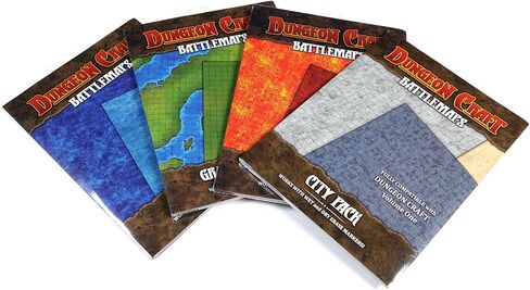 DUNGEON CRAFT Battlemaps Board Game, Battle Mat for Dungeons and Dragons, Double-Sided Gloss Laminated DND Mat, Wet and Dry Erase Board, Table Top Games (Ocean Pack, 24"x33"/1" Grid) in Saudi Arabia