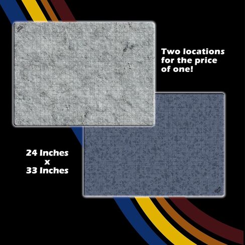DUNGEON CRAFT Battlemaps Board Game, Battle Mat for Dungeons and Dragons, Double-Sided Gloss Laminated DND Mat, Wet and Dry Erase Board, Table Top Games (Ocean Pack, 24"x33"/1" Grid) in Saudi Arabia