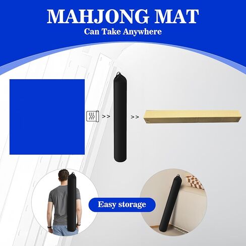 Large Mahjong Mat with Rolled Packaging & No Creases, Anti Slip and Noise Reduction 31.5 * 31.5 Inch Mahjong Mat for Table, Poker, Dominoes and Other Board Game Mat in Kuwait