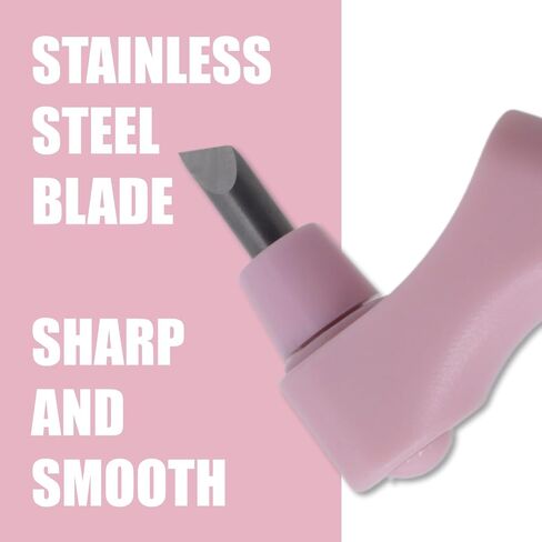 Craft Cutting Tools, 360 Degree Rotating Blades Stainless Steel Cutter Pen with 15, 30, 45 Degree Blades for DIY Crafts, Stencils, Scrapbooks-Pink in Saudi Arabia