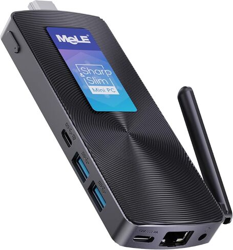 MeLE Fanless Mini PC Stick PCG02 Pro 12th Gen Alder Lake - N100(up to 3.4GHz), 8GB DDR4 RAM 256GB Desktop Computer Stick Support 4K Dual HDMI USB3.2 WiFi BT Ethernet,Home Business Office Industrial in Saudi Arabia