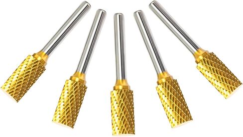SA-1 5pcs الصلبة التنغستن كربيد لدغ القصدير ملف دوار شكل أسطواني قطع مزدوج لقمة ثقب طاحونة 1/4 بوصة قطر عرقوب والقاطع 5/8 بوصة طول القاطع in Kuwait