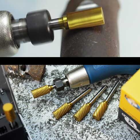 SA-1 5pcs الصلبة التنغستن كربيد لدغ القصدير ملف دوار شكل أسطواني قطع مزدوج لقمة ثقب طاحونة 1/4 بوصة قطر عرقوب والقاطع 5/8 بوصة طول القاطع in Kuwait