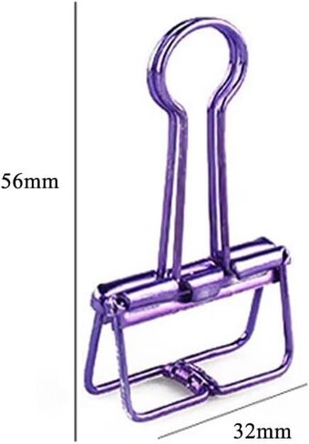 16PCS Multicolor Metal Wire Clips Hollow Out Paper Organizer Colorful Long Tail Binder Clips Metal Paper Clamps Binder Clips Decorative Tool for School Office Paperwork (M) in Kuwait