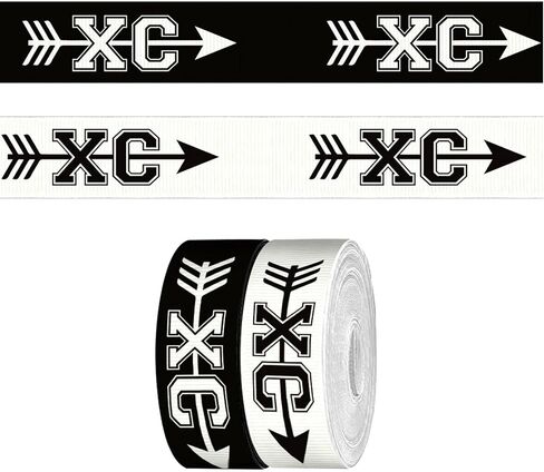 2 Rolls 5 Yards Sports Volleyball Ribbon for Crafting Sewing, 7/8 Inch Black White Grosgrain Ribbons for Gift Wrapping, Track Field Balls Ribbons for Hair Bow Cheerleader Accessories in Saudi Arabia