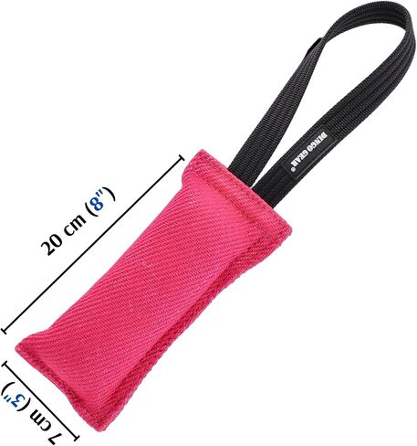 Dingo Gear French Linen tug Toy for Dog, Dog Bumper for Training, Agility, tug of war, Dog bite Pillow for Strong Dog, 1handle 4" Blue S00088 in Saudi Arabia