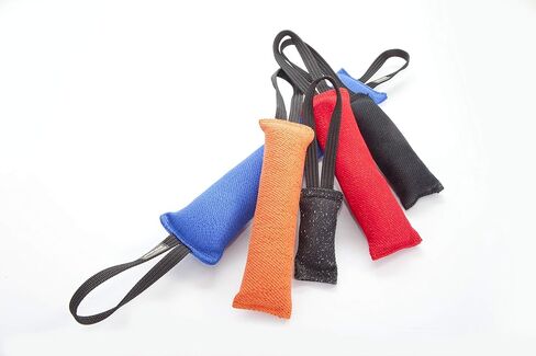 Dingo Gear French Linen tug Toy for Dog, Dog Bumper for Training, Agility, tug of war, Dog bite Pillow for Strong Dog, 1handle 4" Blue S00088 in Saudi Arabia