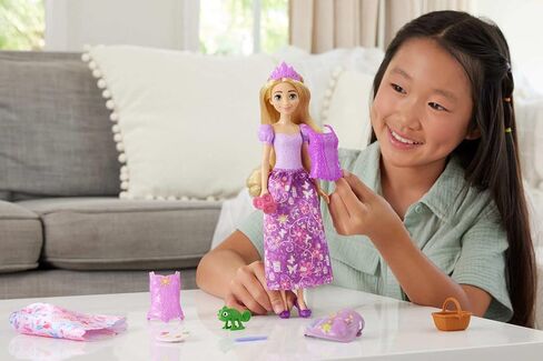 Mattel Disney Princess Toys, Cinderella Fashion Doll with 2 Looks, 9 Accessories, 2 Snap-On Bodices & 2 Skirts, 2-in-1 Stories Inspired by Disney Movie in Saudi Arabia