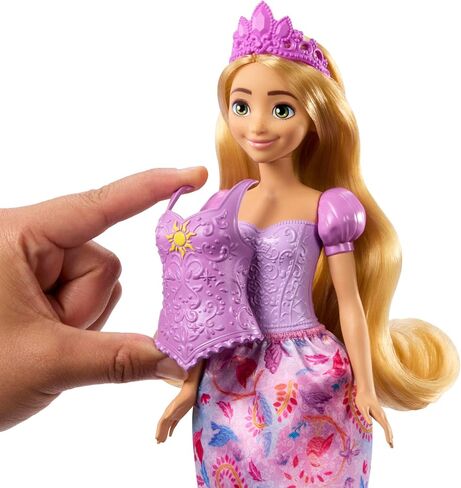 Mattel Disney Princess Toys, Cinderella Fashion Doll with 2 Looks, 9 Accessories, 2 Snap-On Bodices & 2 Skirts, 2-in-1 Stories Inspired by Disney Movie in Saudi Arabia