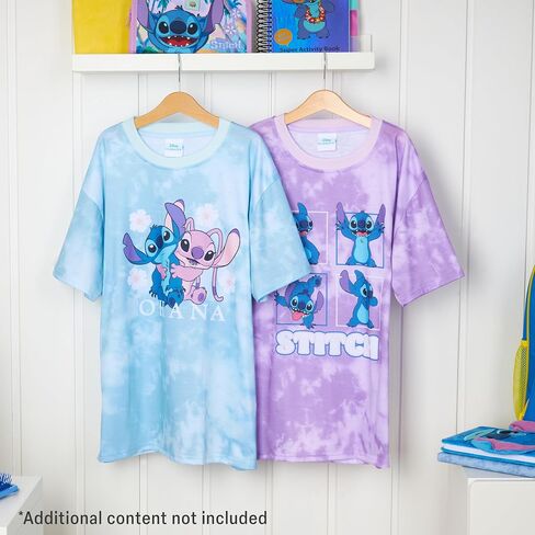 Disney Stitch Girls Short Sleeve T-Shirts Soft Breathable Pack of 2 Stitch Gifts in Saudi Arabia