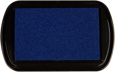 Craft Craft County Pigment Ink Stamp - لوحة حبر قابلة لإعادة التعبئة بأكثر من 15 لونًا - حواف مرتفعة للطوابع الأكبر - الأسود in Kuwait