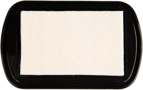 Craft Craft County Pigment Ink Stamp - لوحة حبر قابلة لإعادة التعبئة بأكثر من 15 لونًا - حواف مرتفعة للطوابع الأكبر - الأسود in Kuwait