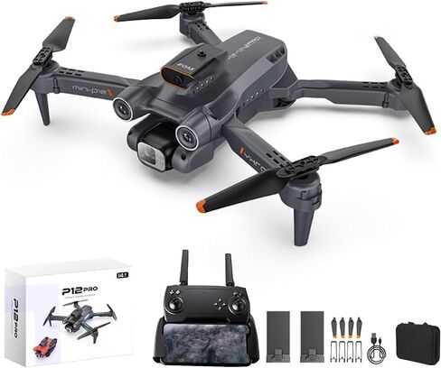 GoolRC RC Drone with Camera 4K Dual Camera Camera Drone Toy Drone RC Quadcopter ESC with Function Gesture Control Trajectory Flight 360 Degree Roll Drones for Kids 8-12 with Camera in Kuwait