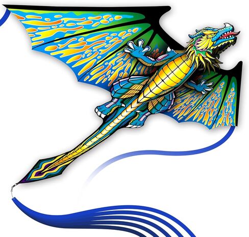 3D Red Pterosaur Kite للأولاد والبالغين يسهل الطيران ، رحلة شاطئية في الهواء الطلق سلسلة خط واحد مع الذيل ، شاطئ الطائرات الورقية للأنشطة العائلية في الهواء الطلق in Kuwait