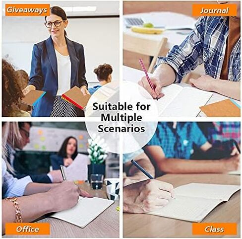 Feela 8 Pack Composion Notebooks Bulk ، Cover Kraft Coverned Coverned College College حكمت المجلات السفر بالتكوين مع أعمال قوس قزح للطلاب ، 60 صفحة ، 8.3 "× 5.5" ، A5 ، 8 ألوان in Kuwait