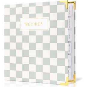 رابط وصفة جمالية مع غطاء مقاوم للماء - كتاب الوصفات المثالي مع الأكمام البلاستيكية للكتابة في الوصفات الخاصة بك - جودة كتاب طبخ فارغ ، بطاقات مدفوعة. in Kuwait