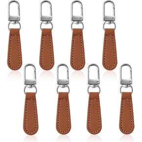 Deoward Zipper Pull Plug Leather Handle Leather Beach Repair Tab for Luggage ، و Backpacks ، و Superves ، و Sweets ، و Expres ، و Handbags (8 PCS)