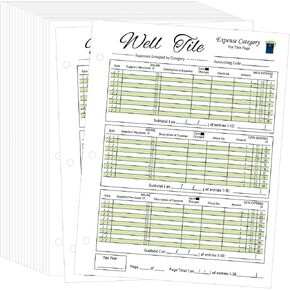 50 Pack CPA Smart Ledger Accounting Ledger Book أنواع ومجموعات ونفقات السجلات فئة مصاريف الأعمال الصغيرة ليدجر