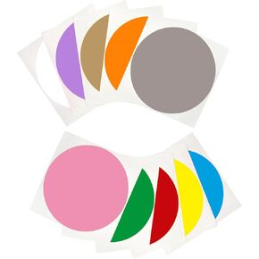 4'' Round Large Colored Moving Labels-10 Colors,Pack of 150 Circle Labels. (10 Colors, 150 Sheets)