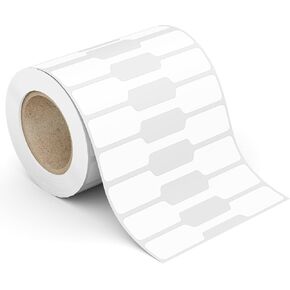 500 PCS Jewelry Price Tags Stickers Roll for Necklace Earring Price Identify, Self Adhesive White Blank Dumbbell Jewelry Tags Stickers for Bracelet, Ring, Clothing Display