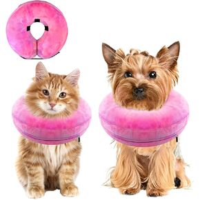 Dog Cone, Uadonile Inflatable Dog Cone Collar for Dogs and Cats, Dog Neck Collar Recovery E-Collar Alternative After Surgery, Elizabethan Collar for Dogs Recovery(Tie-dye Purple Blue, S) in Saudi Arabia