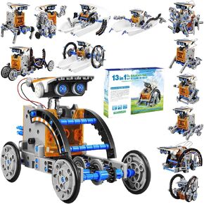 13-في 1 طقم روبوت الطاقة الشمسية للأطفال 8-12 ، لعبة STEM Educational Solar Create Toy ، بناء 13 نموذجًا يعمل بالطاقة الشمسية ، وهدية تجربة علمية للبنين والبنات