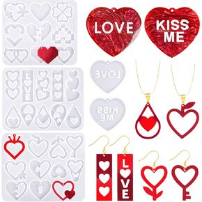 YODOYO Resin Earring Molds 5pcs Mushroom Earring Resin Molds Keychain Making Kit Earrings Pendant Necklace Keychains Silicone Resin Jewelry Molds DIY Art Craft Jewelry Making Supplies Kit